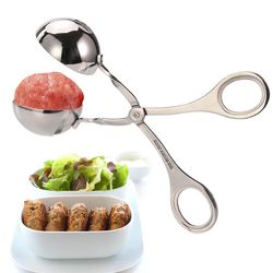 None-Stick Stainless Steel Meat Ballers Meat Baller Tongs Cake Pop Meatball Maker Ice Tongs Cookie Dough Scoop for Kitch