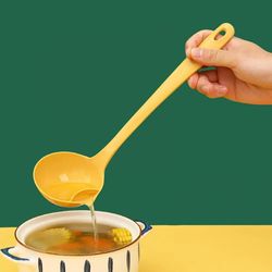 Oil Skimming Spoon Quick Filtration Long Handle Fat Oil Separator Ladle Kitchen Soup Colander For Home