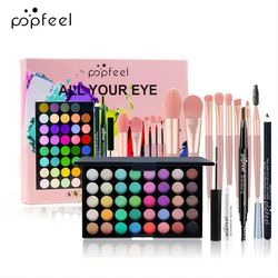 All-in-One Holiday Gift Makeup Set Cosmetic Essential Starter Bundle Include Eyeshadow Palette Lipstick Concealer Blush