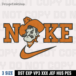 Nike Oklahoma State Cowboys Embroidery Designs, Nike Embroidery Files, Machine Embroidery Pattern