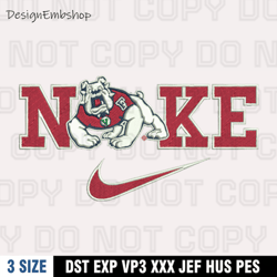 Nike x Fresno State Bulldogs Embroidery Designs, Nike Embroidery Files, Machine Embroidery Pattern