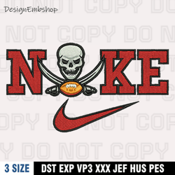 Nike Tampa Bay Buccaneers Embroidery Designs, Nike Embroidery Files, Machine Embroidery Pattern