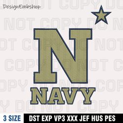 Navy Midshipmen Embroidery Designs, NFL Embroidery Files, Machine Embroidery Pattern