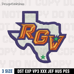 UT Rio Grande Valley Vaqueros Embroidery Designs, NFL Embroidery Files, Machine Embroidery Pattern