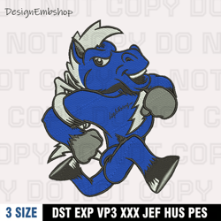 Middle Tennessee State Mascot Embroidery Designs, NFL Embroidery Files, Machine Embroidery Pattern