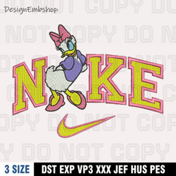 Nike Daisy Duck Embroidery Designs, Nike Embroidery Files, Machine Embroidery Pattern