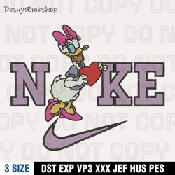 Nike Disney Daisy Duck Embroidery Designs, Nike Embroidery Files, Machine Embroidery Pattern