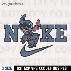 Nike Stitch Valentines Embroidery Designs, Nike Embroidery Files, Machine Embroidery Pattern