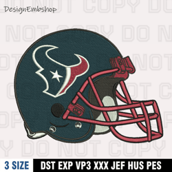 Houston Texans Helmet Embroidery Designs, NFL Embroidery Files, Machine Embroidery Pattern