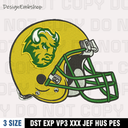 North Dakota State Bison Helmet Embroidery Designs, NFL Embroidery Files, Machine Embroidery Pattern