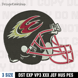 Elon Phoenix Helmet Embroidery Designs, NFL Embroidery Files, Machine Embroidery Pattern