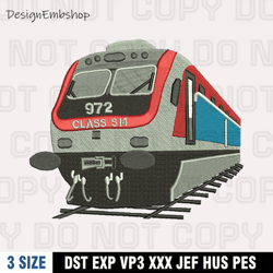 Class S14 972 Train Embroidery Designs, Transport Embroidery Files, Machine Embroidery Pattern