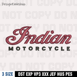 Indian Motorcycles Logo 2 Embroidery Designs, Transport Embroidery Files, Machine Embroidery Pattern