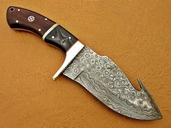 Damascus Hunting Knife, Fixed Blade Knife , Skinner Knife, Hand Made Hunting Knife,