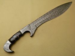 Beautifull Custom Hand Made Damascus Steel Hunting Sword Knife,