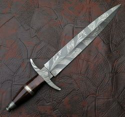 Custom Handmade Damascus Steel Dagger Knife, Hunting Knife,