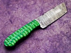 Custom Handmade Forged Damascus Steel Skinning Camping Knife Fixed Blade Knife,