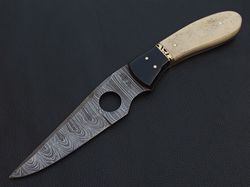Custom Handmade Damascus Steel Skinner Knife Fixed Blade Knife,