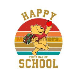 Winnie The Pooh Retro Disney Back To School SVG Cricut File
