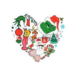 Funny Christmas Grinch Characters SVG