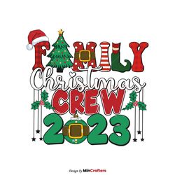 Retro Family Christmas Crew 2023 SVG