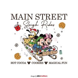 Vintage Main Street Sleigh Rides SVG