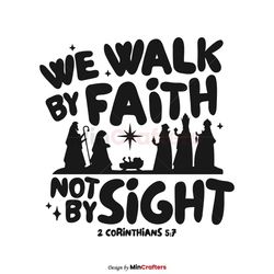 Retro Walk By Faith Not By Sight SVG