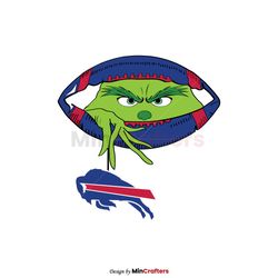 Grinch Hold Buffalo Bills Logo Football Svg