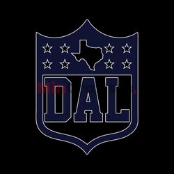 DAL Dallas Football NFL Map Logo SVG