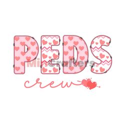 PEDS Crew Pediatrics Valentines PNG