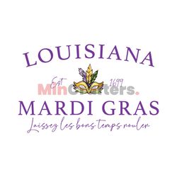 Retro Louisiana Mardi Gras Est 1699 PNG