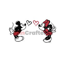 Mickey Minnie Kiss Love Valentine SVG
