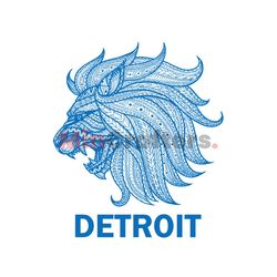 Vintage Detroit Lions Football Logo SVG