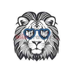Detroit Lions Football Glasses SVG