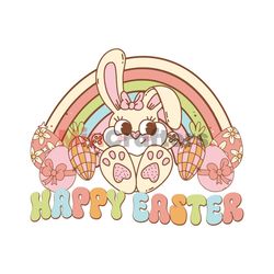 Happy Easter Bunny Rainbow SVG