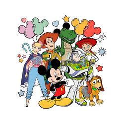 Disney Mickey And Toy Story Characters PNG