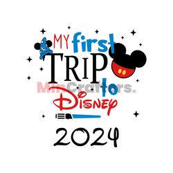 My First Trip To Disney 2024 Mickey Head SVG
