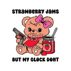Strawberry Jams But My Glock Dont Funny Meme SVG