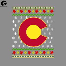 Ugly Christmas Colorado Flagugly christmas sweater PNG