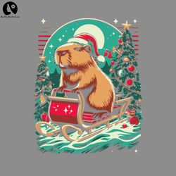 Christmas Capybara PNG Christmas