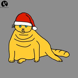 christmas chonk cat in santa hat png christmas