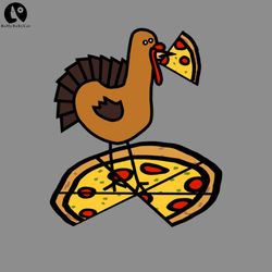 Thanksgiving Turkey with Pizza PNG Christmas