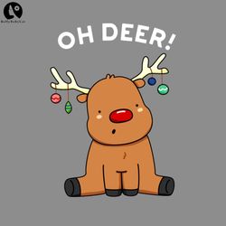 Oh Deer Cute Christmas Reindeer Pun PNG Christmas