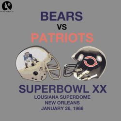 Bears vs Patriots 86  Classic Aesthetic Sports PNG download