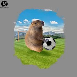 Capybara Playing Soccer Football Sport PNG Soccer PNG download