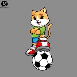Cat as Soccer player with Soccer ball and Shoes Sport PNG Soccer PNG download