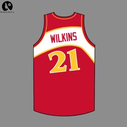 Dominique Wilkins Atlanta Jersey QiangySport PNG Basketball PNG download