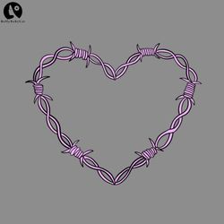Barbedwire Heart Love, Valentine PNG download