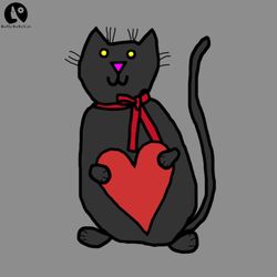 Cute Cat Holding Your Love Heart on Valentines Day Love, Valentine PNG download