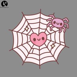 Cute Spider And Heart Caught In Spider Web Valentine PNG, Love PNG download